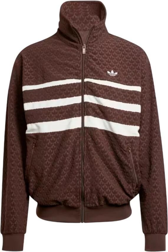 Adidas Retro Geometrische Casual Jas Brown Heren - Foto 4