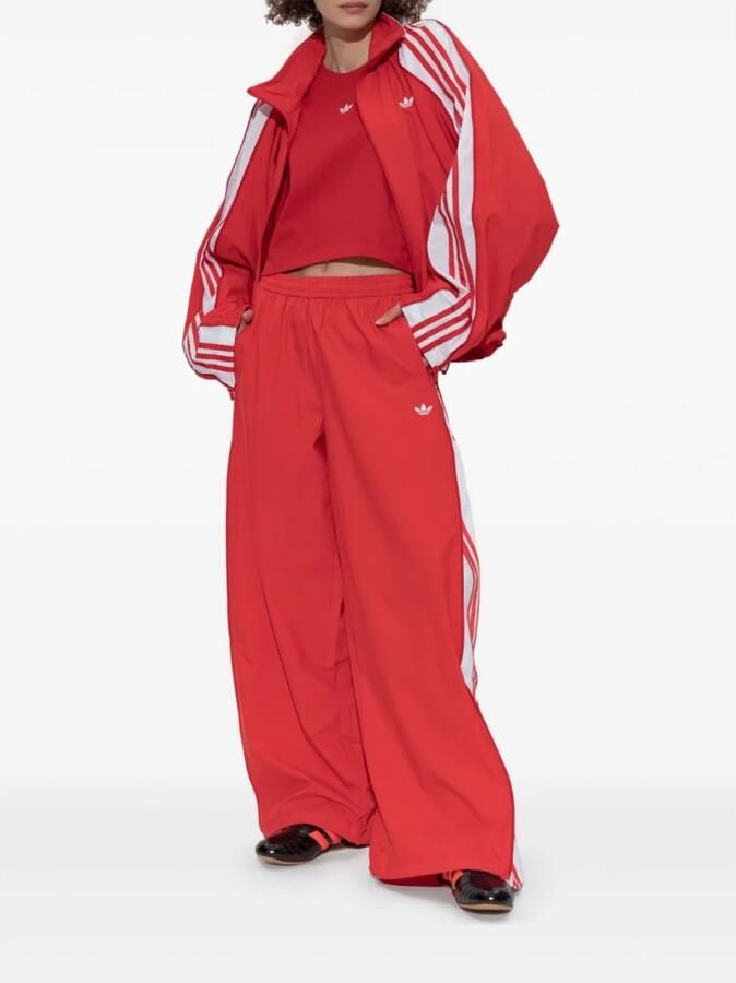 Adidas Originals Woven Wide-Leg Broek met 3 Strepen Women Trainingsbroeken rood Maat XS Kleding - Foto 5