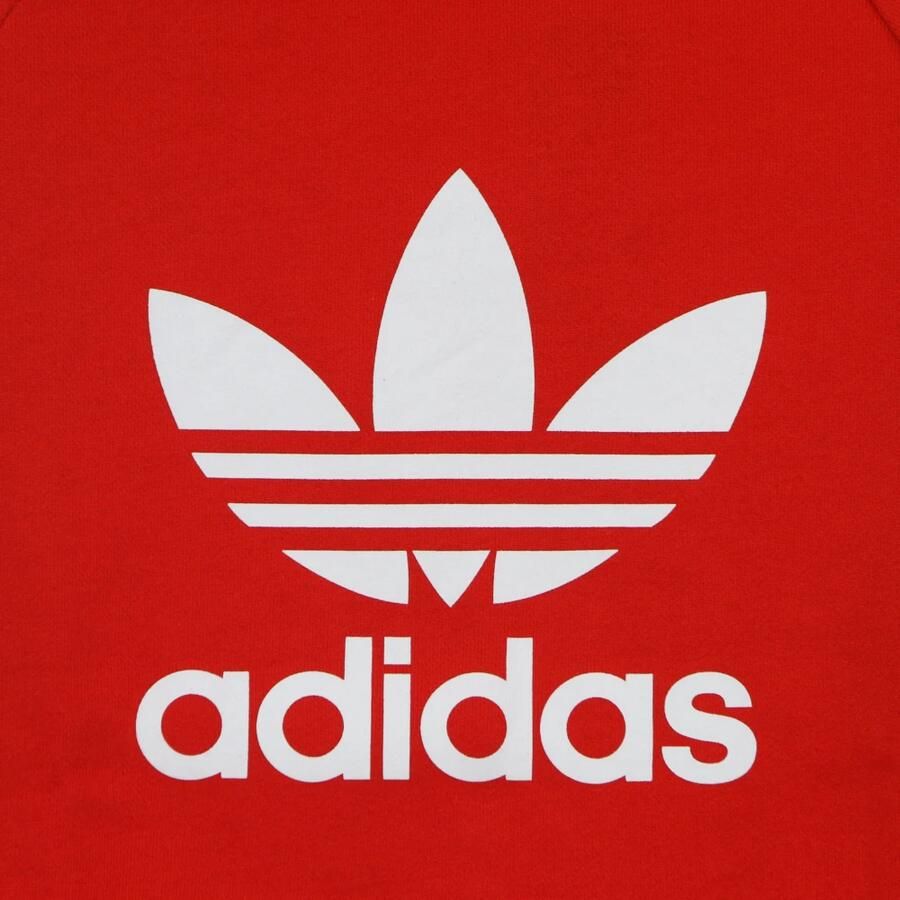 Adidas Rood Wit Lichtgewicht Crewneck Sweatshirt Red Heren
