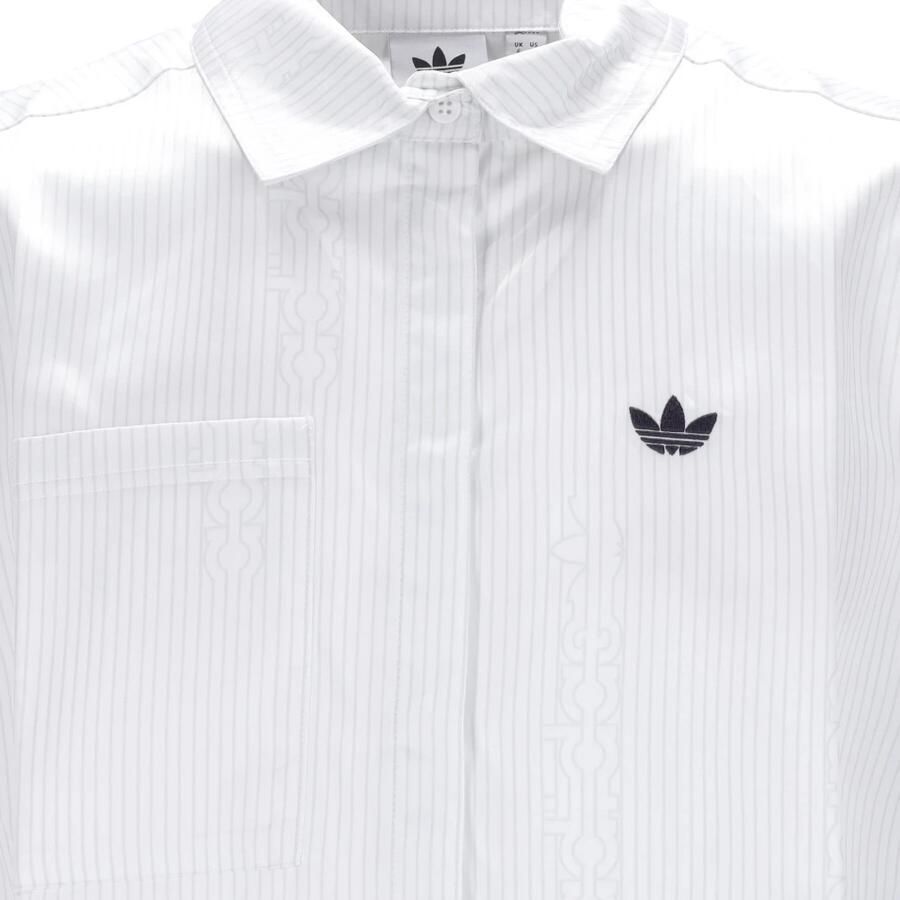 Adidas Satijnen Korte Mouw Shirt Wit Grijs White Dames - Foto 2
