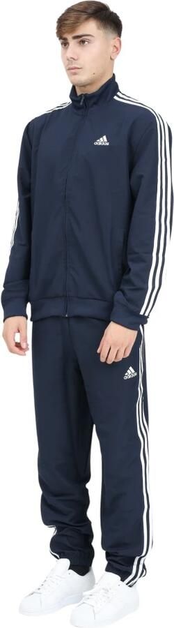 Adidas Sportieve Blauwe Geweven 3-Stripes Jumpsuit Blue Heren - Foto 9