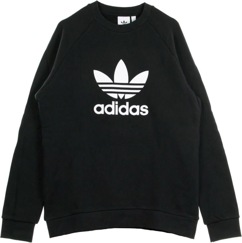 Adidas Stijlvolle Crewneck Sweatshirt Zwart Wit Black Heren - Foto 3