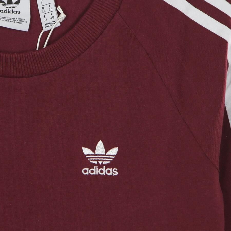 Adidas Strepen Adicolor Jurk Overwinning Crimson Brown Dames