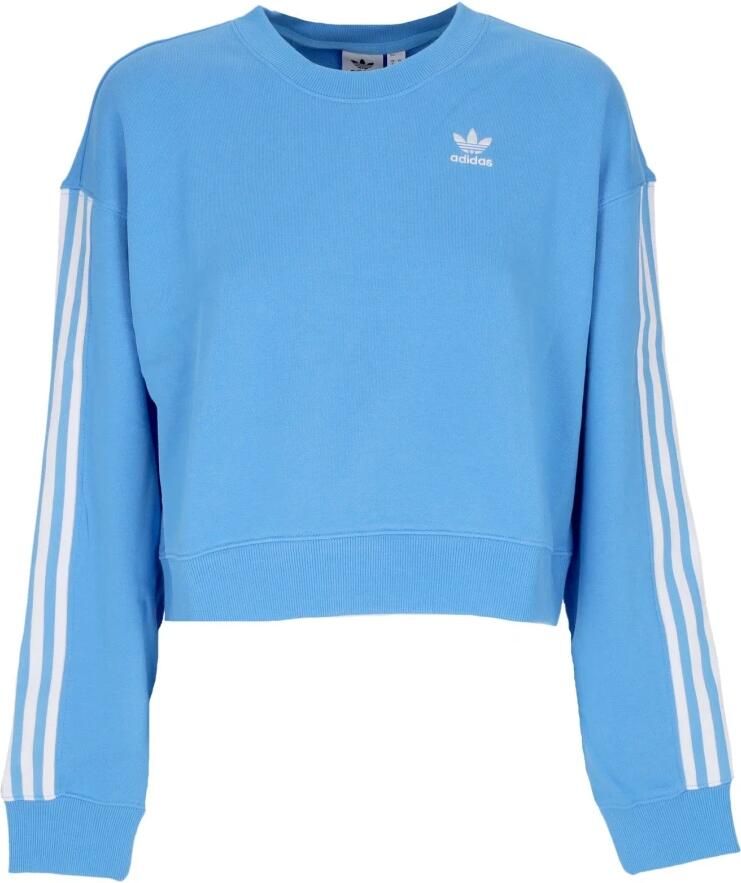 Adidas Strepen Lichtgewicht Ronde Hals Sweatshirt Blauw Blue Dames