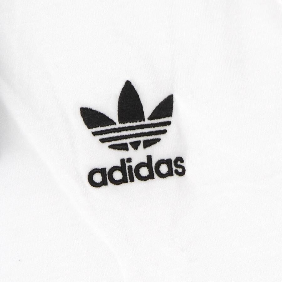 Adidas Originals Heren Wit Logo T-shirt met 3 Strepen White Heren