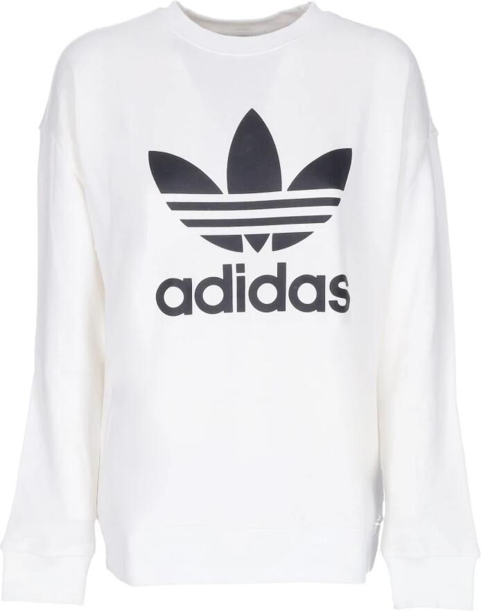 Adidas Originals Witte Crewneck Sweatshirt met Logo Print White Dames - Foto 2