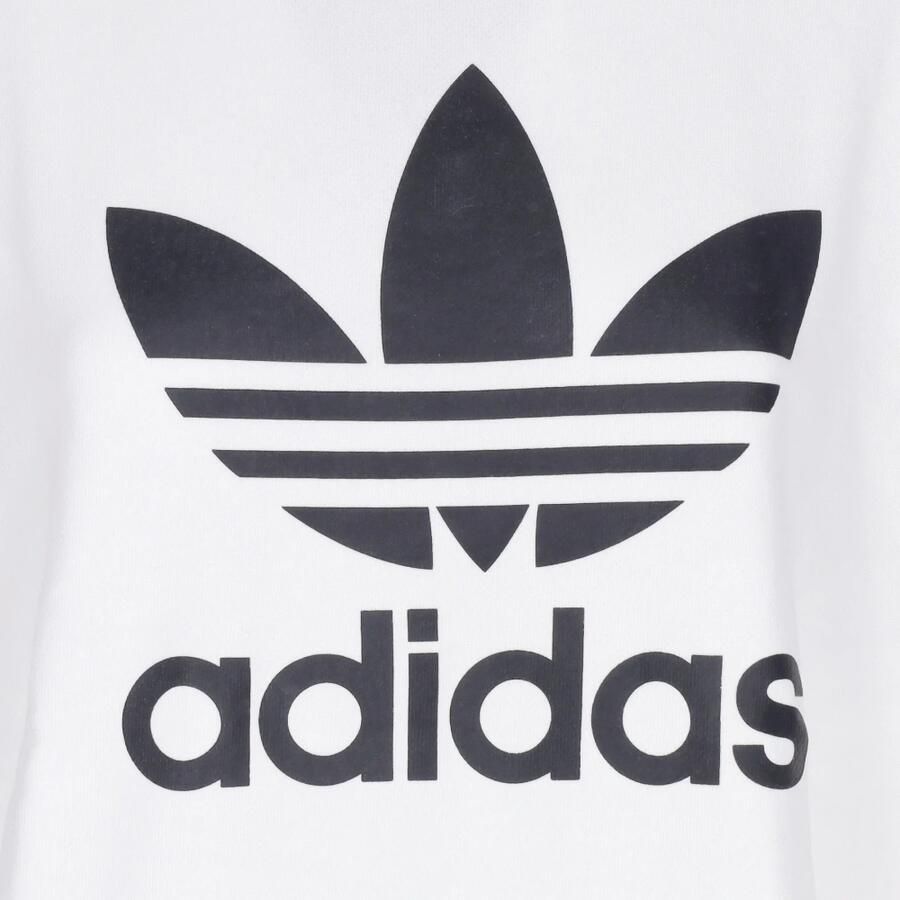 Adidas Originals Witte Crewneck Sweatshirt met Logo Print White Dames