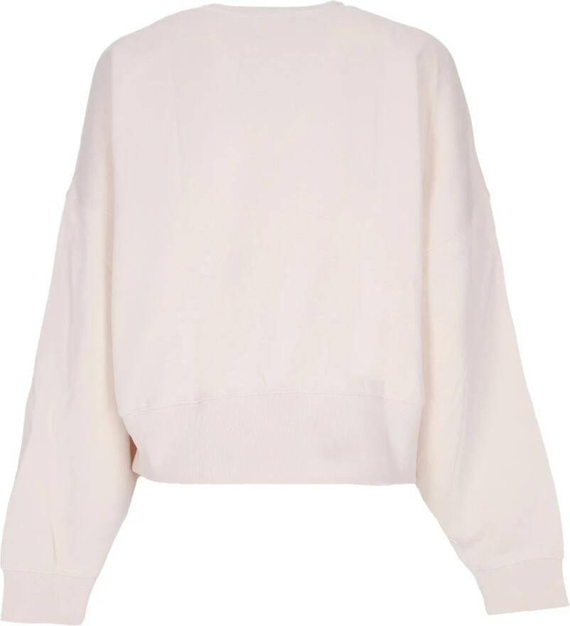 Adidas Witte Cropped Crewneck Sweatshirt Essentials Beige Dames - Foto 2