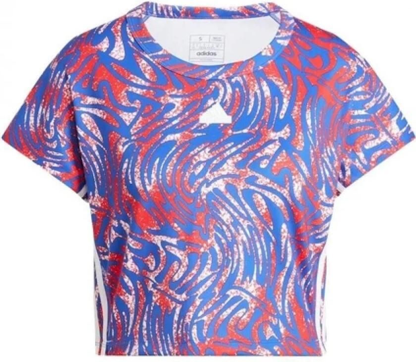 Adidas Witte Cropped T-shirt All Gender Multicolor Dames