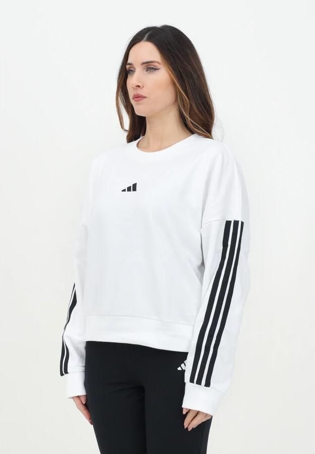 Adidas Witte Sweater Essentials 3-Stripes French Terry White Dames - Foto 5