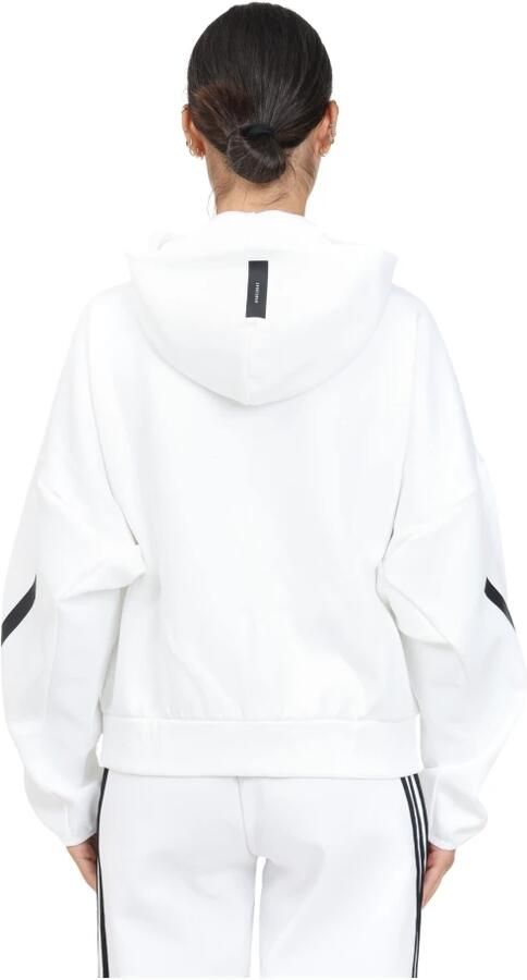 Adidas Witte Zip-Through Hoodie voor Vrouwen White Dames - Foto 6