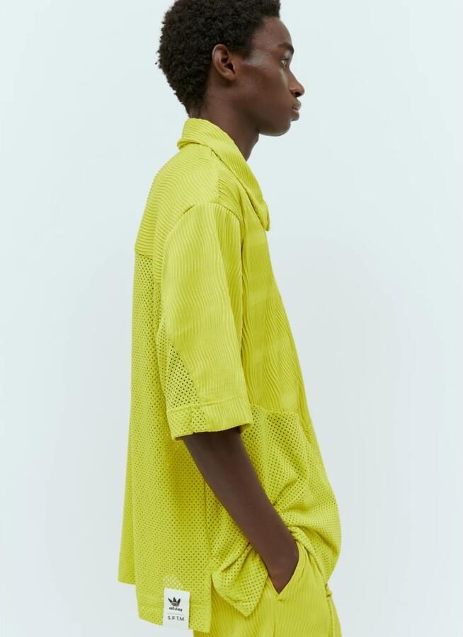 Adidas Originals Groene Geplooide Shirt met Tweewegsrits Green - Foto 5