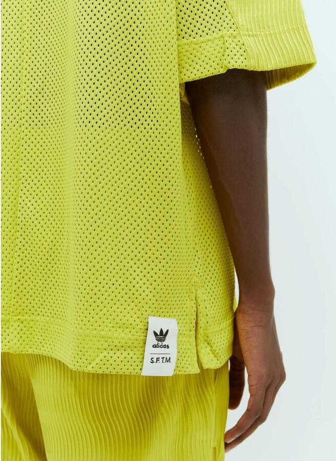 Adidas Originals Groene Geplooide Shirt met Tweewegsrits Green - Foto 2