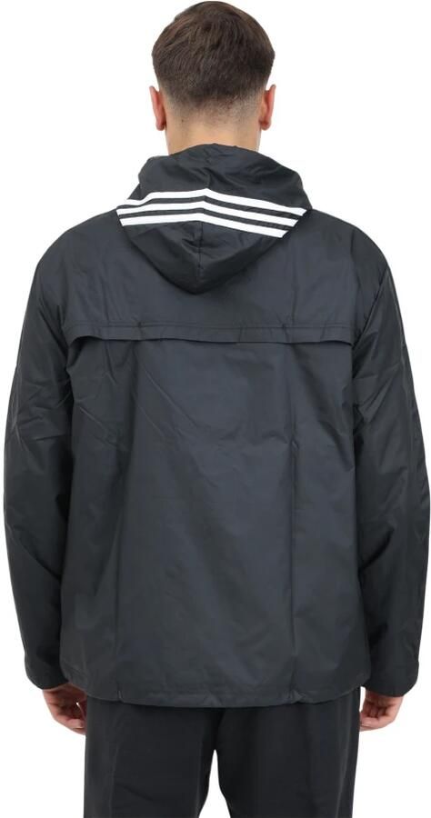 Adidas Zwarte Essentials 3-Stripes Geweven Jas Black Heren - Foto 3