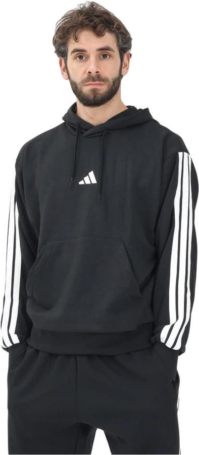 Adidas Zwarte hoodie Essentials 3 Stripes Black Heren - Foto 11