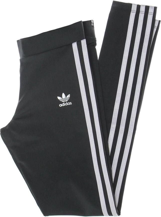 Adidas Zwarte Leggings met Elastische Tailleband en 3 Strepen Black Dames - Foto 4