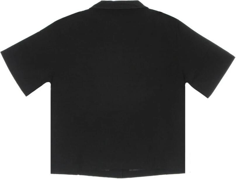 Adidas Zwarte losse pasvorm korte mouwen overhemd Black Dames