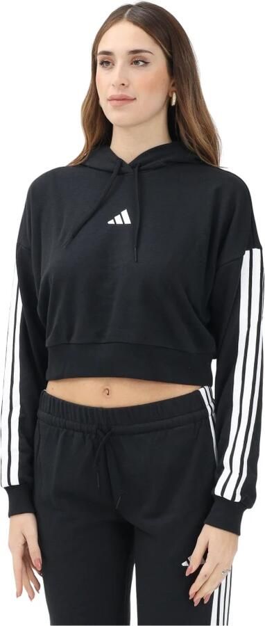 Adidas Zwarte Sweater Essentials 3-Stripes French Terry Black Dames - Foto 13