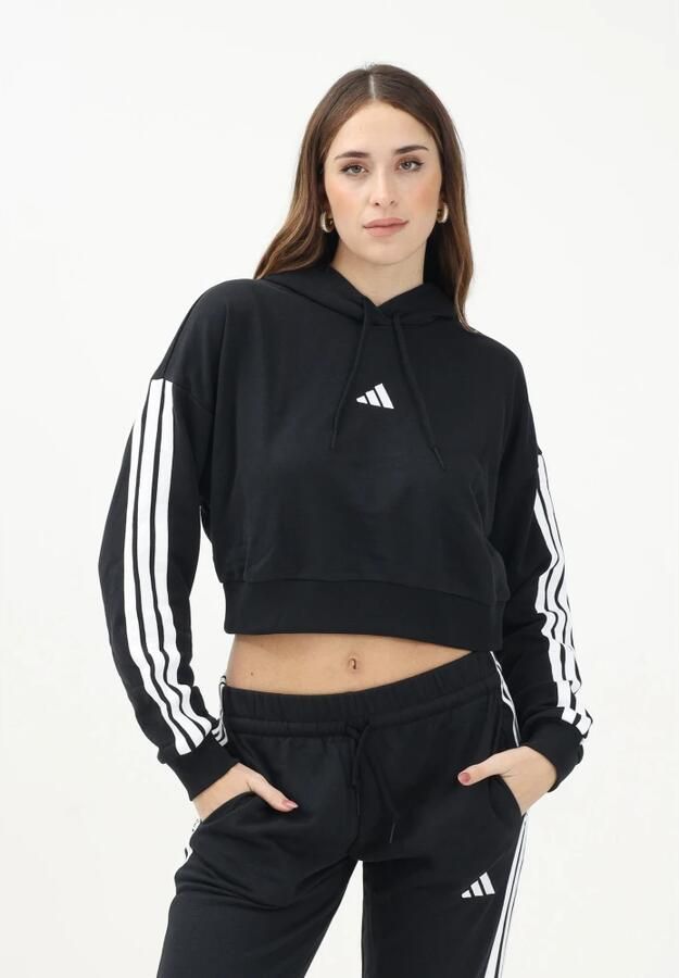 Adidas Zwarte Sweater Essentials 3-Stripes French Terry Black Dames - Foto 11