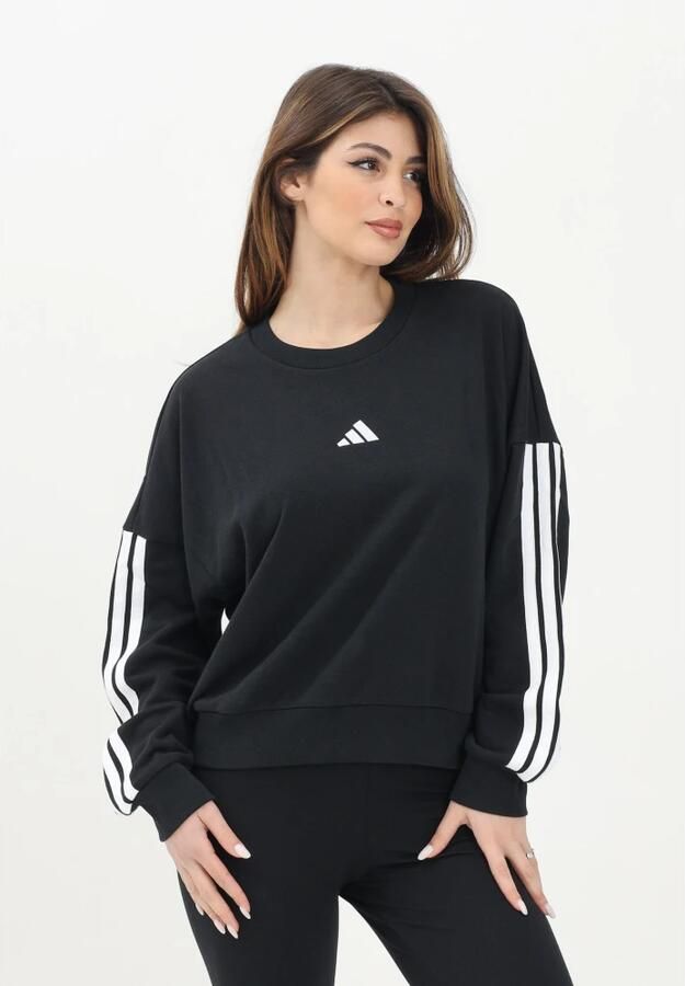 Adidas Zwarte Sweater Essentials 3-Stripes French Terry Black Dames