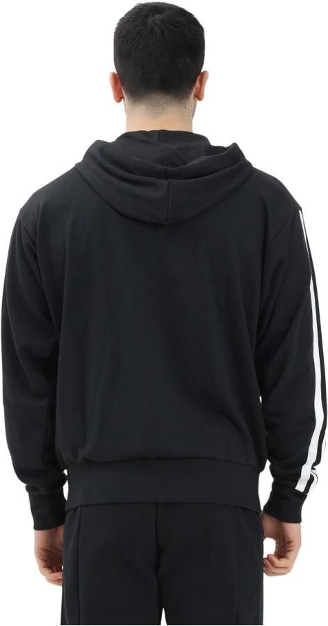 Adidas Essentials 3-Stripes French Terry Ritshoodie Zwart- Heren Zwart - Foto 9