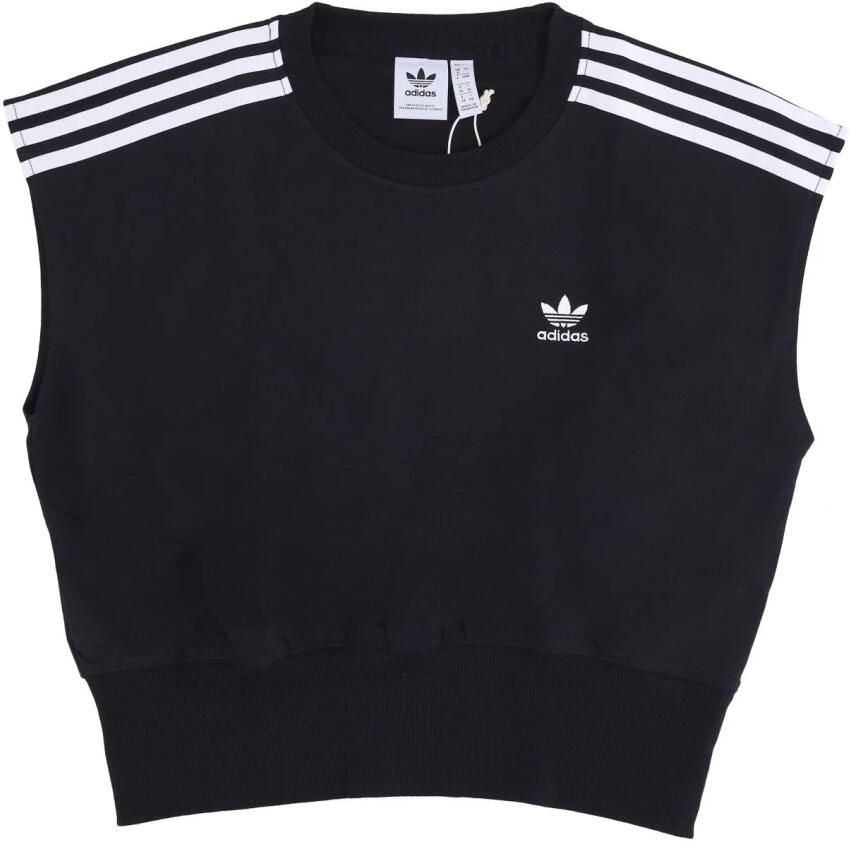 Adidas Originals Stijlvolle T-shirt met tailleband Black Dames - Foto 2