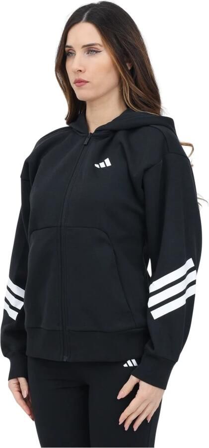 Adidas Zwarte Zip Hoodie Future Icons 3-Stripes Black Dames - Foto 3