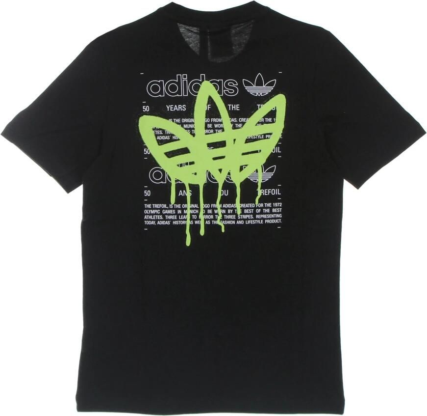 Adidas Zwart Geel T-shirt Korte Mouw Black Heren