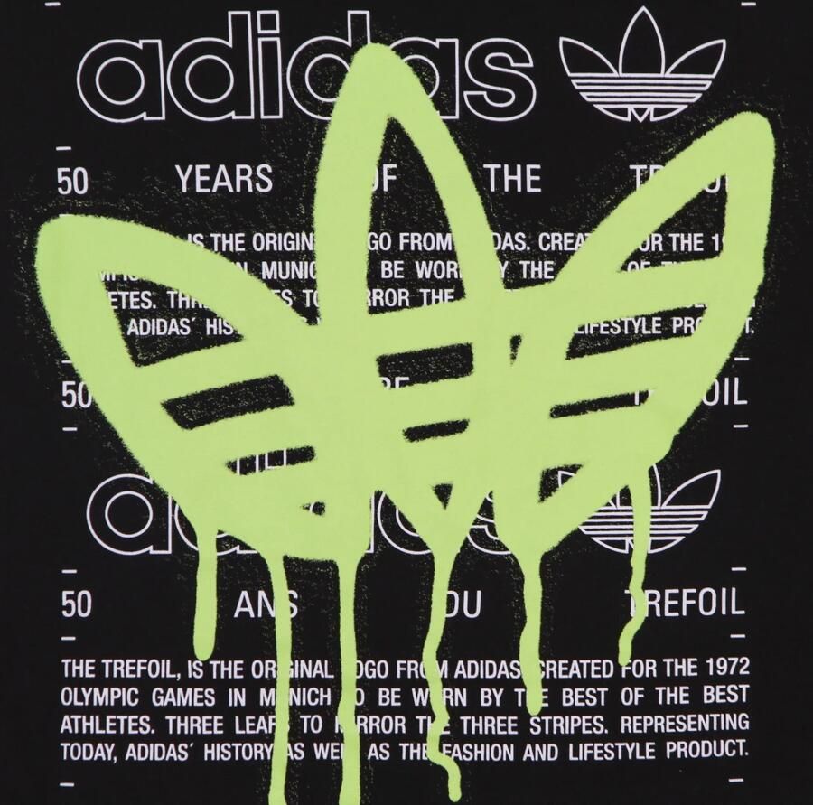 Adidas Zwart Geel T-shirt Korte Mouw Black Heren - Foto 2