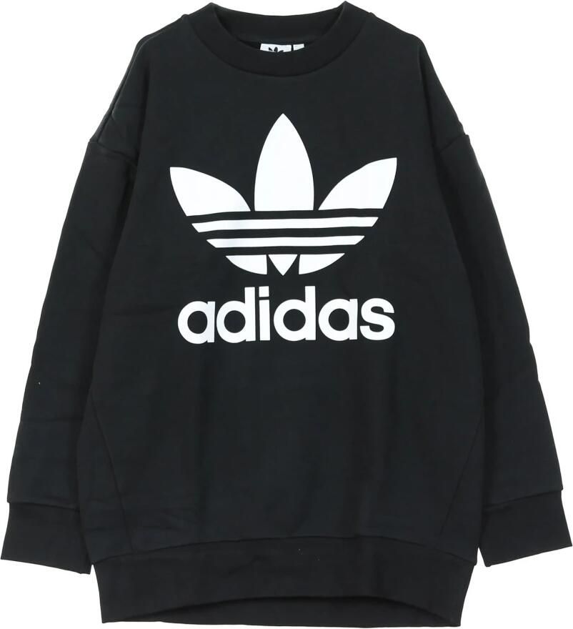 Adidas Zwart Wit Crewneck Sweatshirt voor Mannen Black Heren