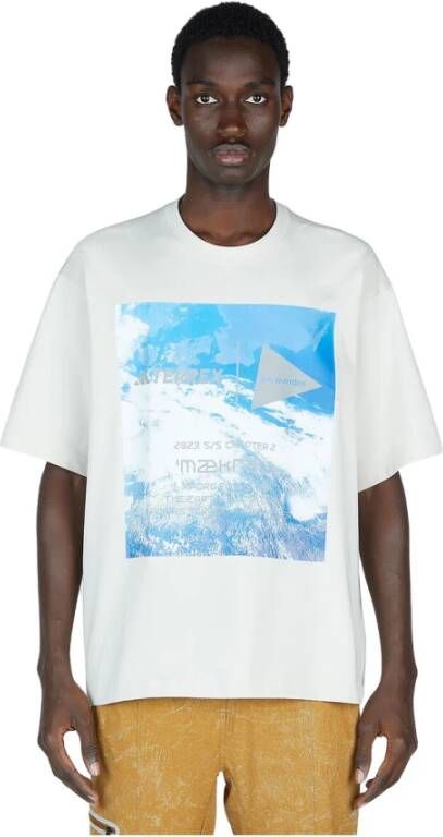 Adidas Avontuurlijk Grafisch Print T-Shirt Wit Unisex