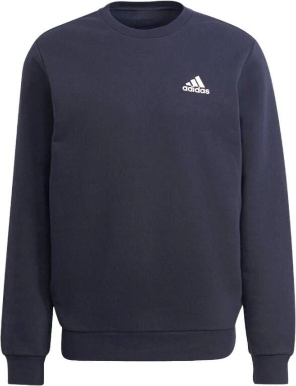 Adidas Feelcozy Blauwe Crew Neck Sweatshirt voor Heren Blauw Heren