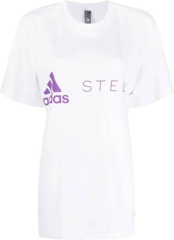 Adidas by stella mccartney Adidas door Stella McCartney T-shirts en Polos White Wit Dames