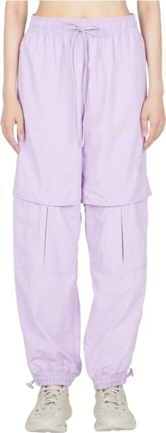 Adidas by stella mccartney Hoog getailleerde geweven trackpants Purple Dames