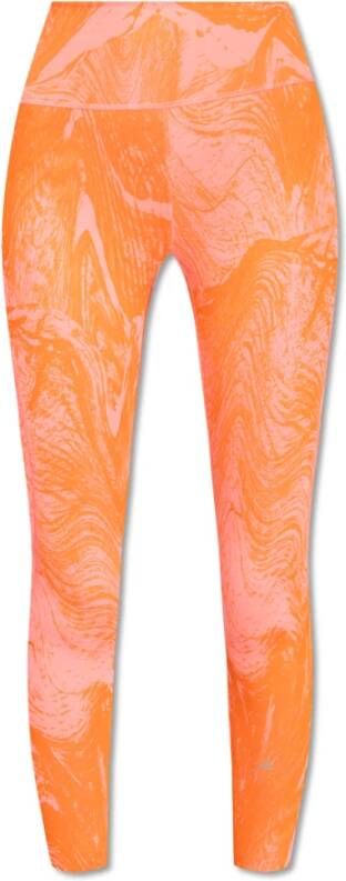 adidas by stella mccartney Leggings met logo Oranje Dames