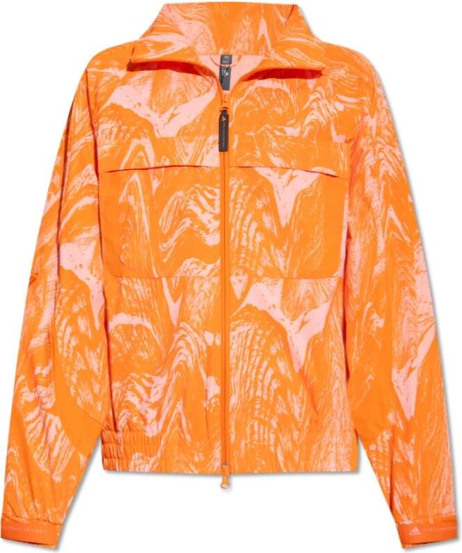 Adidas by stella mccartney Track jacket with logo Oranje Dames