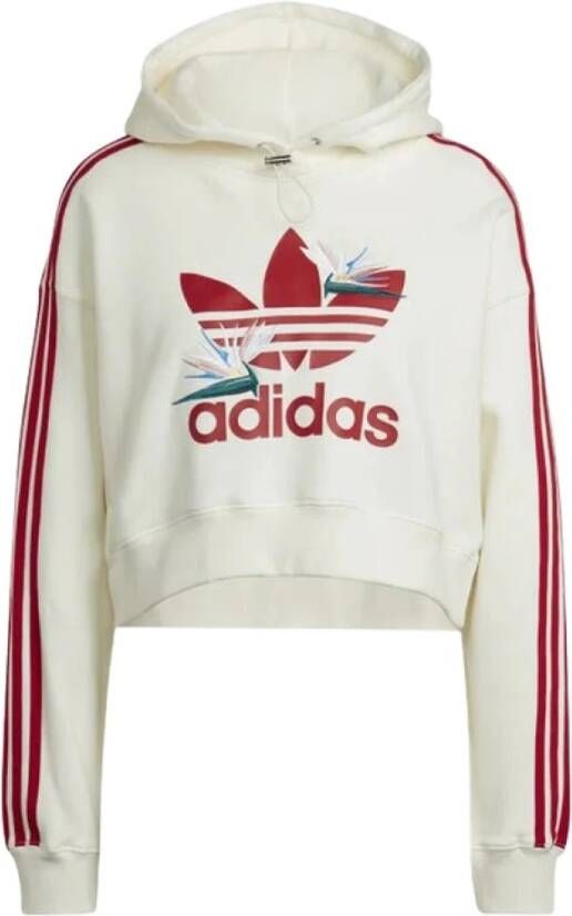 Adidas Originals Korte hoodie met labelprint