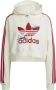 Adidas Cropped Hoodie met Elastisch Koord White Dames - Thumbnail 2