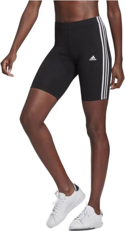 Adidas 3-Stripes Badge of Sport Cycle Shorts Black White- Dames Black White
