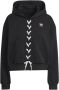 Adidas Cropped hoodie met veterdetails Zwart Dames - Thumbnail 1