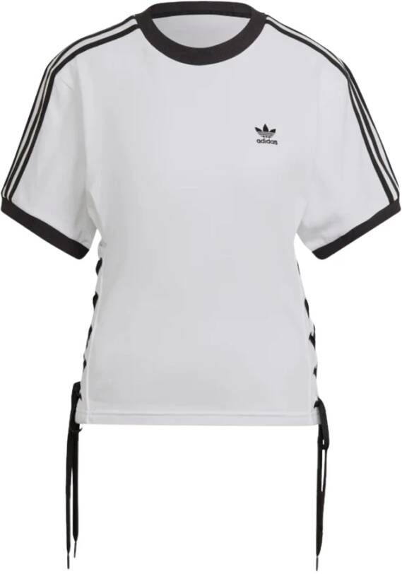 Adidas Eenvoudig Wit Slip-On T-Shirt voor Vrouwen Wit Dames