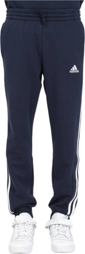 Adidas Essentials Fleece 3-Stripes Tapered Cuff Sweatpants Blauw Heren