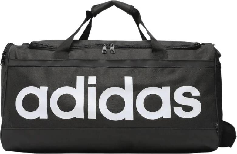 Adidas Sportswear sporttas Lineair Duffel M 39L zwart wit Logo