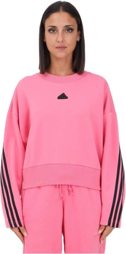 Adidas Future Icons 3-Stripes Ronde Hals Sweatshirt Roze Dames