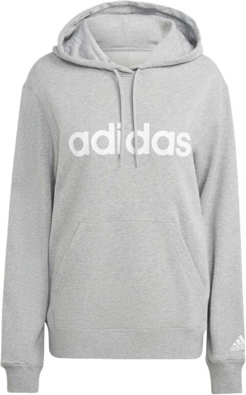 Adidas Grijze Hoodie Sweatshirt met Tijdloze Stijl en Comfort Grijs Dames