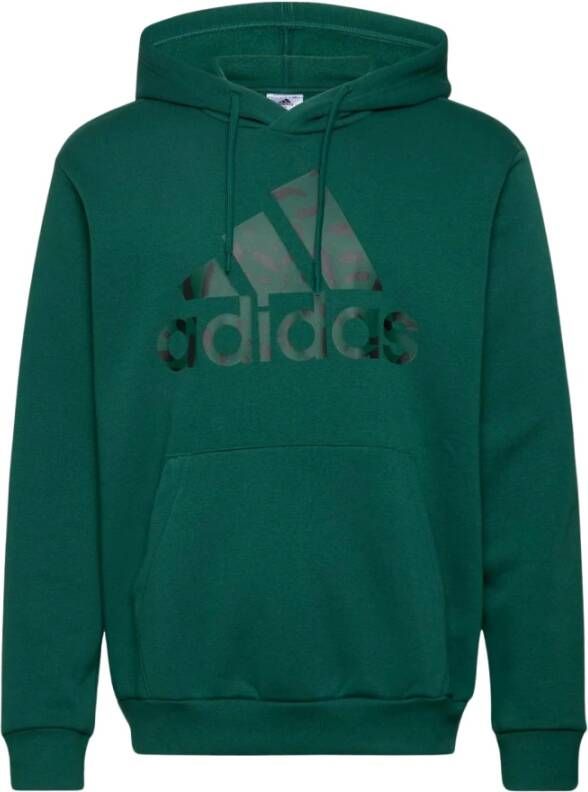 Adidas Essentials French Terry groot Logo Grafische Hoodie Green Heren