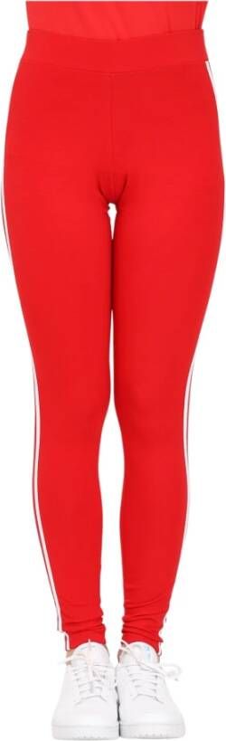 Adidas Hoge taille lineaire leggings Rood Dames