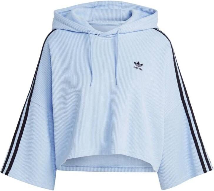Adidas Originals Geknipte hoodie Blauw Dames