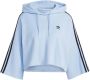 Adidas Blauwe Dawn Cropped Hoodie Lichtgewicht Sweatshirt Blue Dames - Thumbnail 3