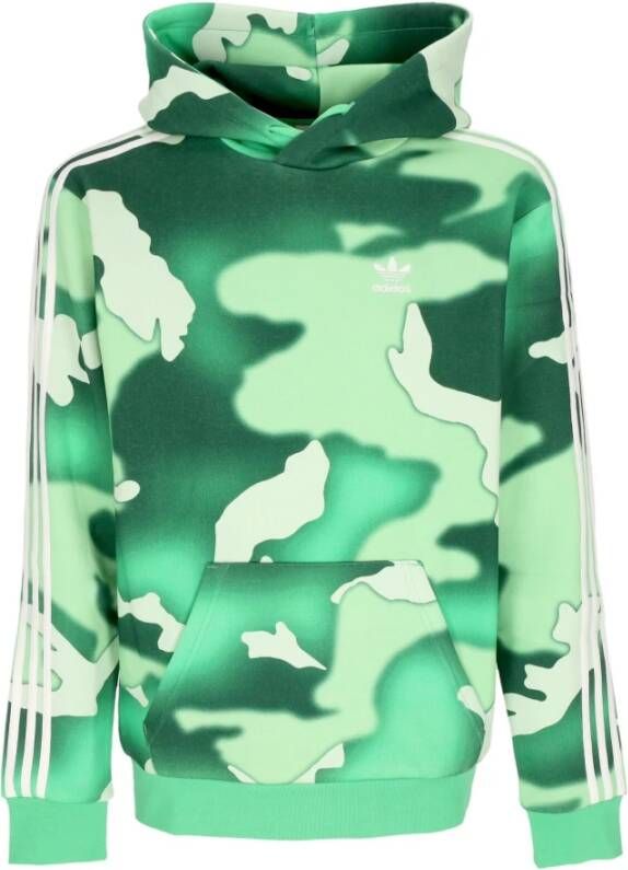 Adidas Grafische Camo Allover Print Hoodie Green Heren